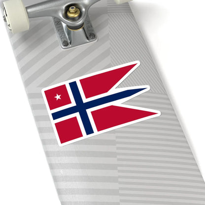 Rank Flag of a Commodor of the Royal Norwegian Navy (Norway) STICKER Vinyl Kiss-Cut Decal - The Sticker Space
