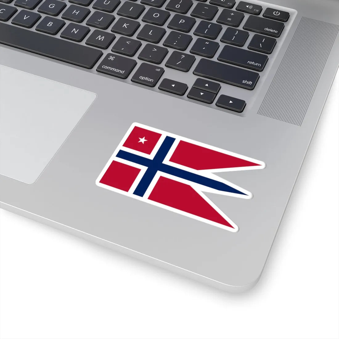 Rank Flag of a Commodor of the Royal Norwegian Navy (Norway) STICKER Vinyl Kiss-Cut Decal - The Sticker Space