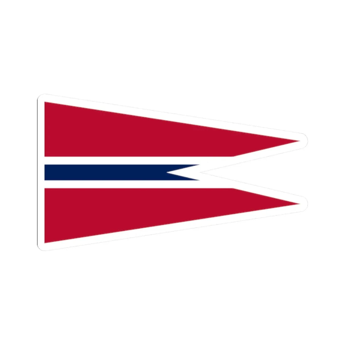 Rank Flag of a Norwegian Captain (Norway) STICKER Vinyl Kiss-Cut Decal 2 Inch White - The Sticker Space