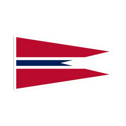 Rank Flag of a Norwegian Captain (Norway) STICKER Vinyl Kiss-Cut Decal 2 Inch White - The Sticker Space