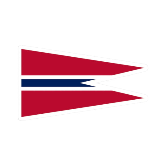 Rank Flag of a Norwegian Captain (Norway) STICKER Vinyl Kiss-Cut Decal 2 Inch White - The Sticker Space
