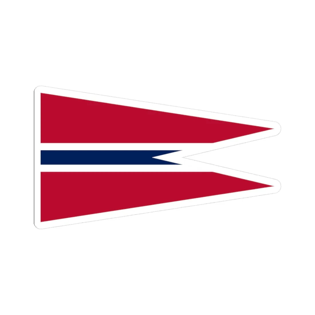 Rank Flag of a Norwegian Captain (Norway) STICKER Vinyl Kiss-Cut Decal 3 Inch White - The Sticker Space