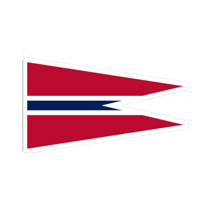 Rank Flag of a Norwegian Captain (Norway) STICKER Vinyl Kiss-Cut Decal 3 Inch White - The Sticker Space