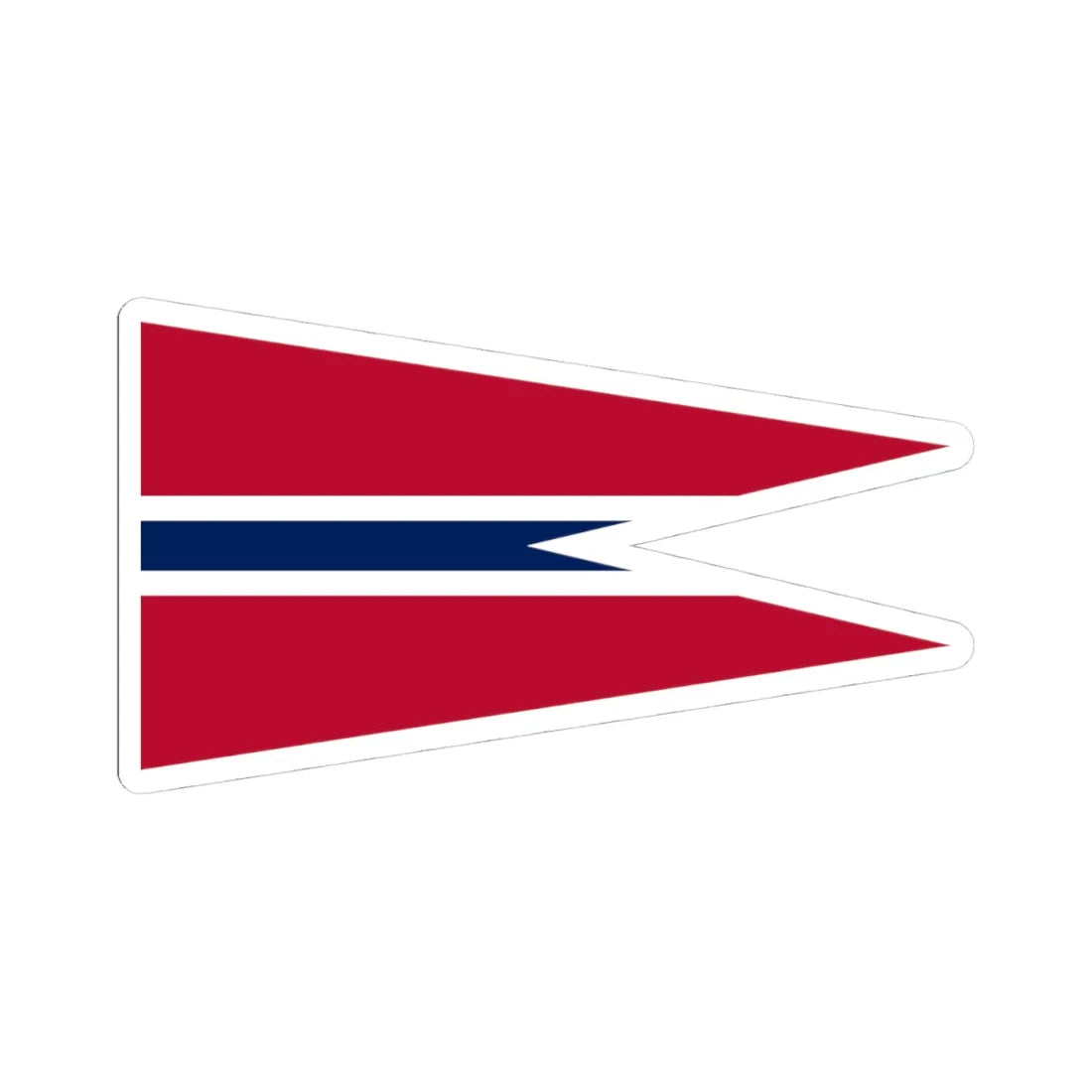 Rank Flag of a Norwegian Captain (Norway) STICKER Vinyl Kiss-Cut Decal 4 Inch White - The Sticker Space
