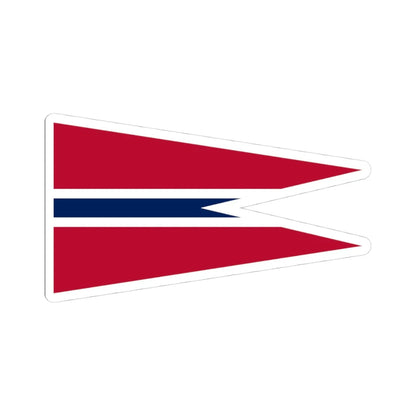 Rank Flag of a Norwegian Captain (Norway) STICKER Vinyl Kiss-Cut Decal 4 Inch White - The Sticker Space