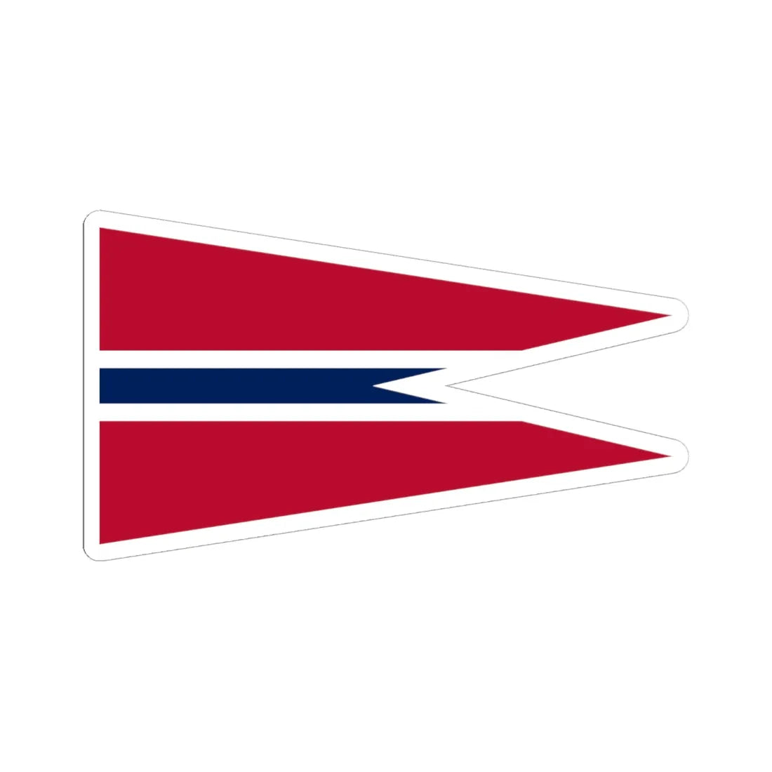 Rank Flag of a Norwegian Captain (Norway) STICKER Vinyl Kiss-Cut Decal 6 Inch White - The Sticker Space