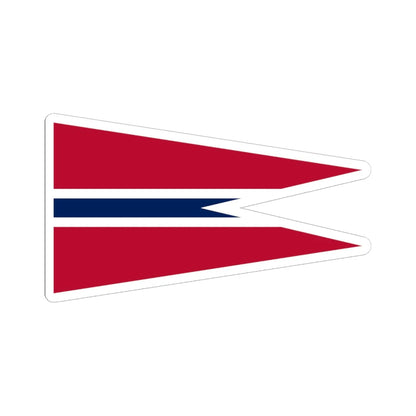 Rank Flag of a Norwegian Captain (Norway) STICKER Vinyl Kiss-Cut Decal 6 Inch White - The Sticker Space