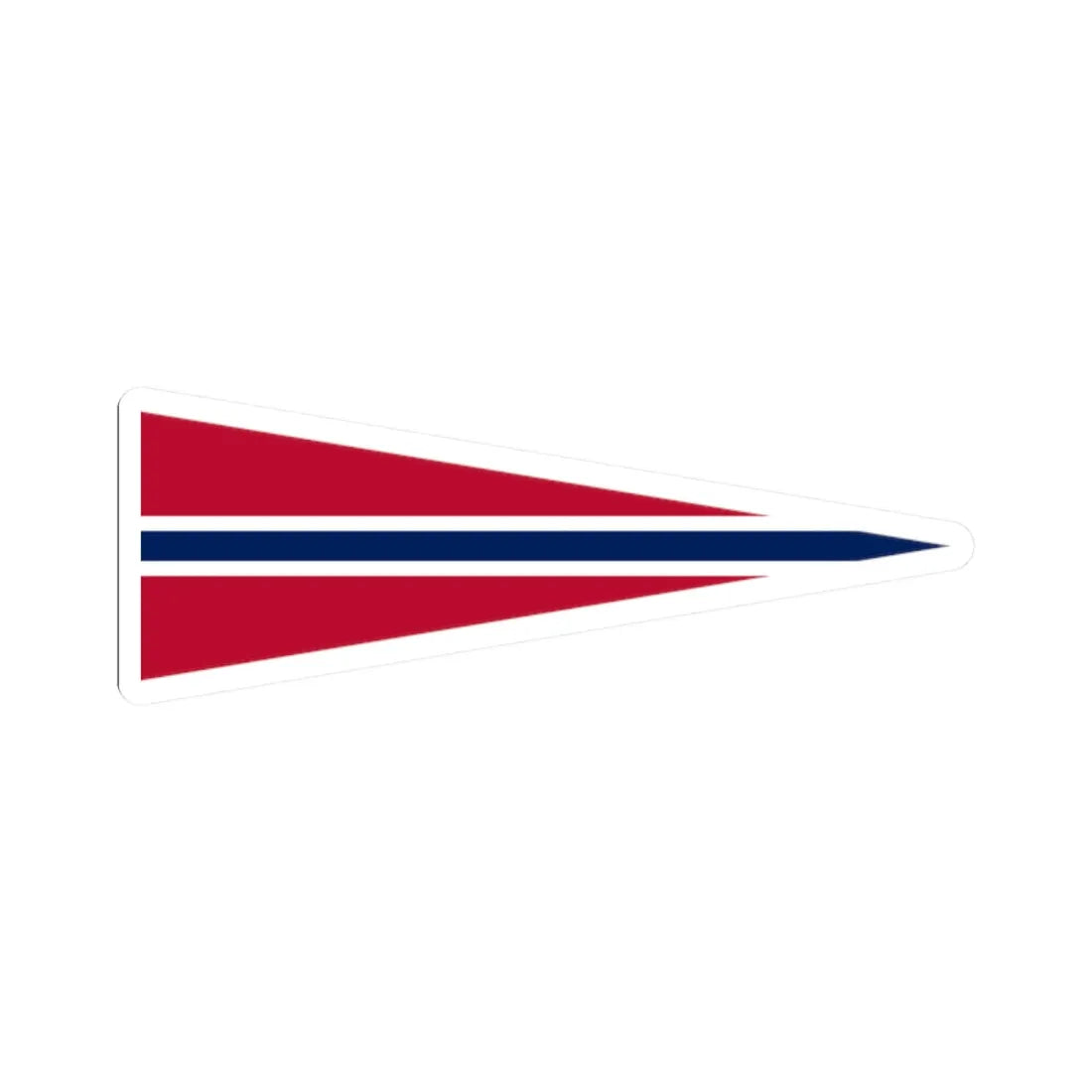 Rank Flag of a Norwegian Squadron Commander or Senior Officer (Norway) STICKER Vinyl Kiss-Cut Decal 2 Inch White - The Sticker Space