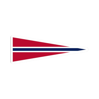 Rank Flag of a Norwegian Squadron Commander or Senior Officer (Norway) STICKER Vinyl Kiss-Cut Decal 2 Inch White - The Sticker Space