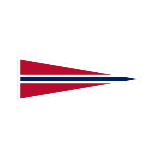 Rank Flag of a Norwegian Squadron Commander or Senior Officer (Norway) STICKER Vinyl Kiss-Cut Decal 2 Inch White - The Sticker Space