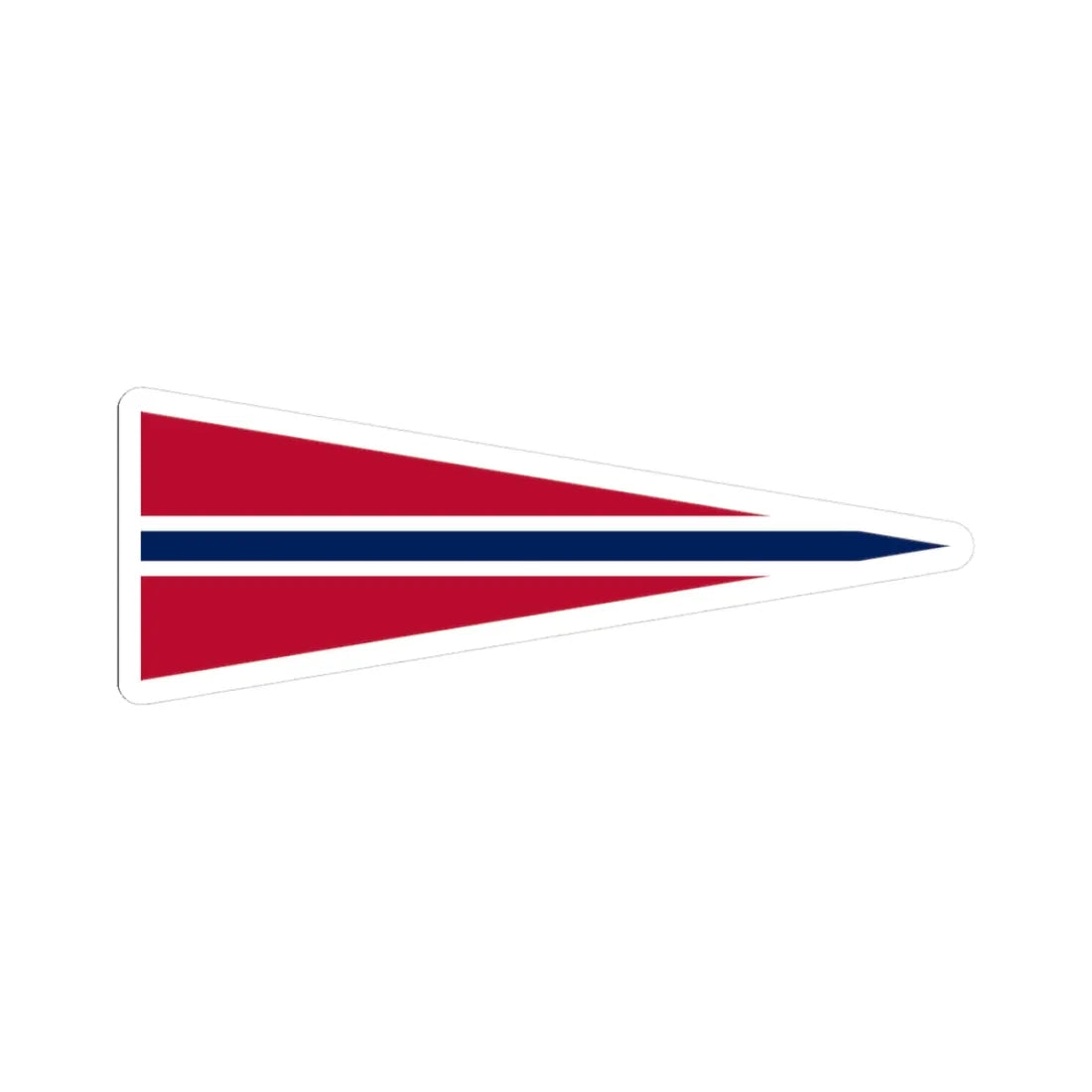 Rank Flag of a Norwegian Squadron Commander or Senior Officer (Norway) STICKER Vinyl Kiss-Cut Decal 3 Inch White - The Sticker Space