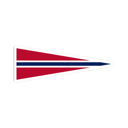 Rank Flag of a Norwegian Squadron Commander or Senior Officer (Norway) STICKER Vinyl Kiss-Cut Decal 3 Inch White - The Sticker Space
