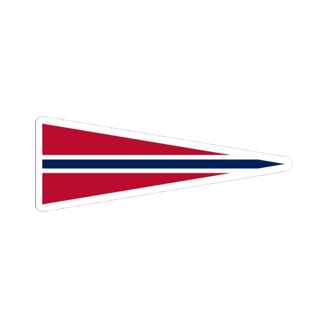 Rank Flag of a Norwegian Squadron Commander or Senior Officer (Norway) STICKER Vinyl Kiss-Cut Decal 4 Inch White - The Sticker Space