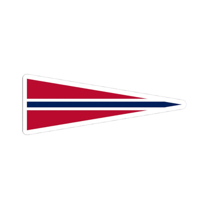 Rank Flag of a Norwegian Squadron Commander or Senior Officer (Norway) STICKER Vinyl Kiss-Cut Decal 4 Inch White - The Sticker Space