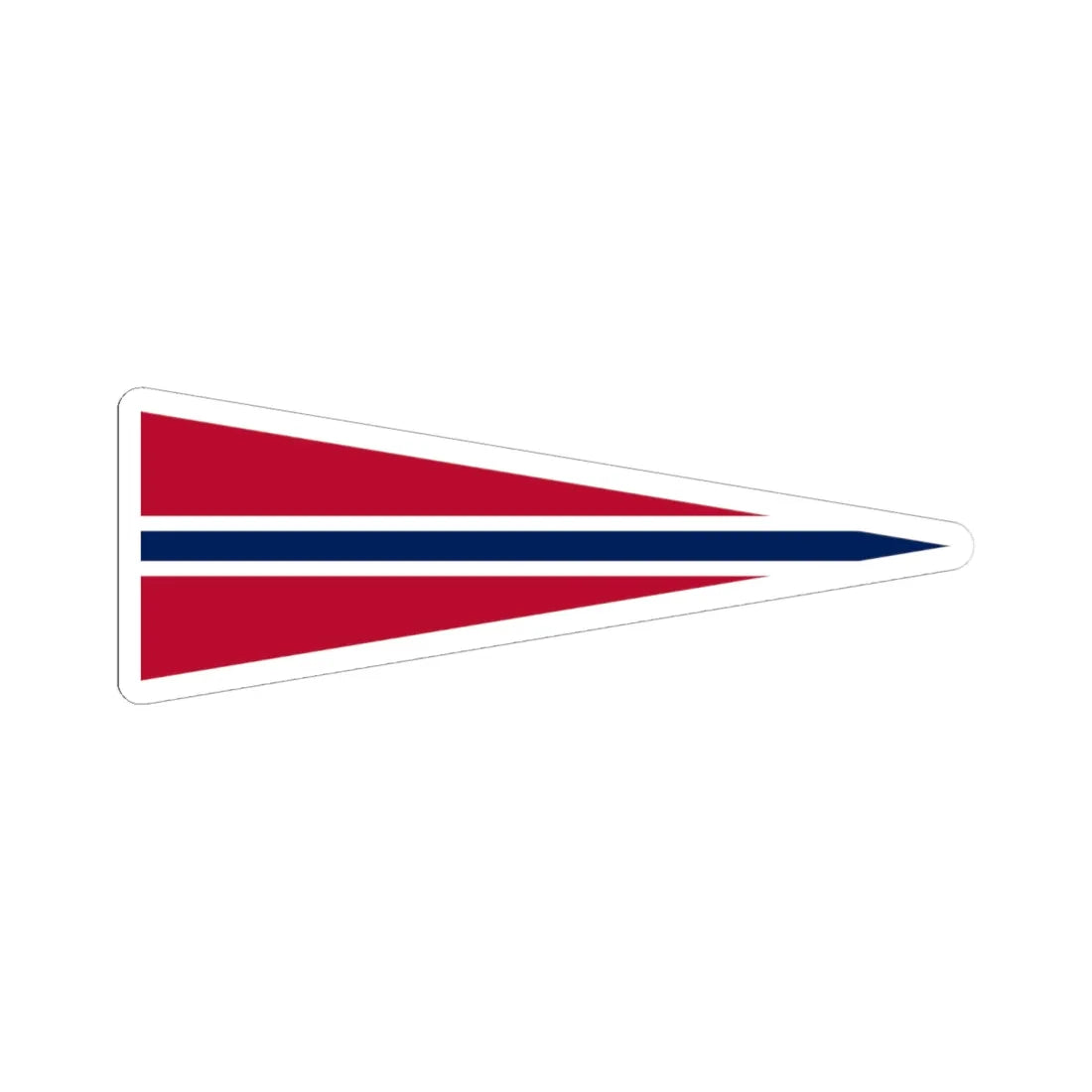 Rank Flag of a Norwegian Squadron Commander or Senior Officer (Norway) STICKER Vinyl Kiss-Cut Decal 6 Inch White - The Sticker Space