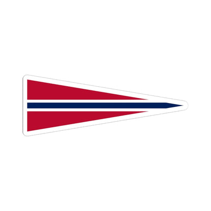 Rank Flag of a Norwegian Squadron Commander or Senior Officer (Norway) STICKER Vinyl Kiss-Cut Decal 6 Inch White - The Sticker Space