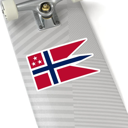 Rank Flag of a Vice Admiral of the Royal Norwegian Navy (Norway) STICKER Vinyl Kiss-Cut Decal - The Sticker Space