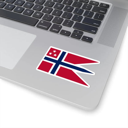 Rank Flag of a Vice Admiral of the Royal Norwegian Navy (Norway) STICKER Vinyl Kiss-Cut Decal - The Sticker Space