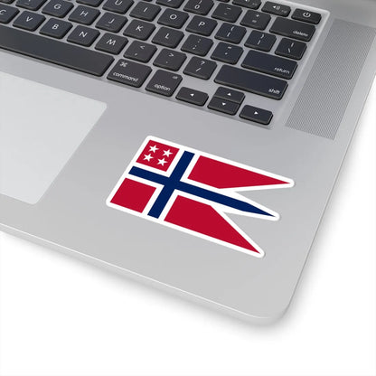 Rank Flag of an Admiral of the Royal Norwegian Navy (Norway) STICKER Vinyl Kiss-Cut Decal - The Sticker Space