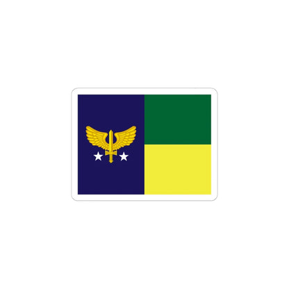 Rank flag of Brigadeiro of Brazilian Air Force (Brazil) STICKER Vinyl Kiss-Cut Decal 6 Inch White - The Sticker Space