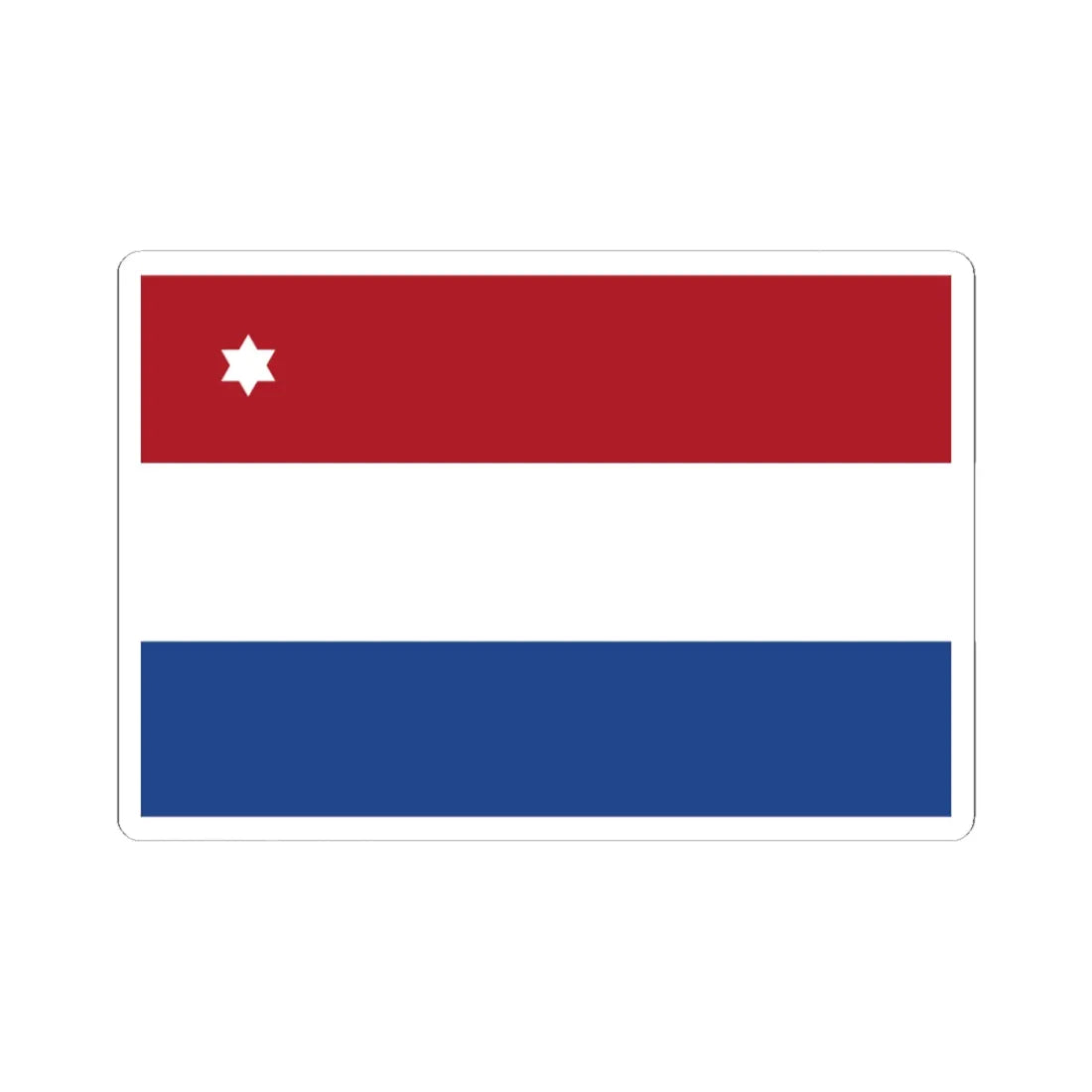 Rank flag of Commodore for the Royal Netherlands Navy (Netherlands) STICKER Vinyl Kiss-Cut Decal 4 Inch White - The Sticker Space