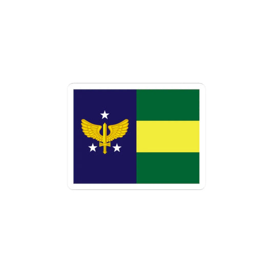 Rank flag of Major-brigadeiro of Brazilian Air Force (Brazil) STICKER Vinyl Kiss-Cut Decal 2 Inch White - The Sticker Space