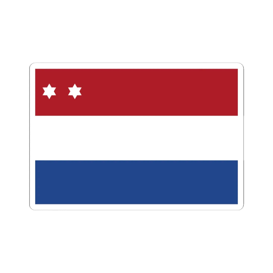 Rank flag of Schout-bij-nacht for the Royal Netherlands Navy (Netherlands) STICKER Vinyl Kiss-Cut Decal 3 Inch White - The Sticker Space
