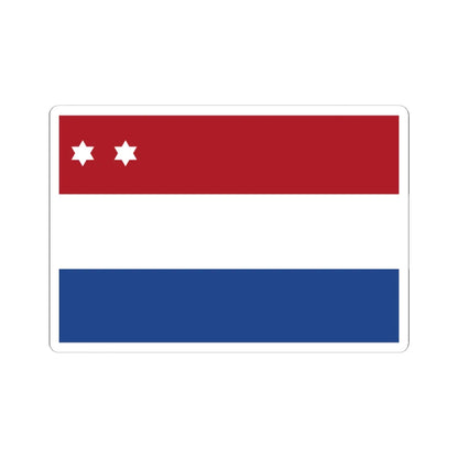 Rank flag of Schout-bij-nacht for the Royal Netherlands Navy (Netherlands) STICKER Vinyl Kiss-Cut Decal 3 Inch White - The Sticker Space