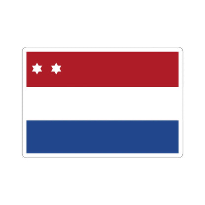 Rank flag of Schout-bij-nacht for the Royal Netherlands Navy (Netherlands) STICKER Vinyl Kiss-Cut Decal 6 Inch White - The Sticker Space