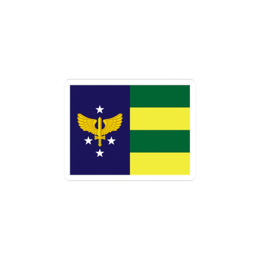 Rank flag of Tenente-brigadeiro of Brazilian Air Force (Brazil) STICKER Vinyl Kiss-Cut Decal 2 Inch White - The Sticker Space
