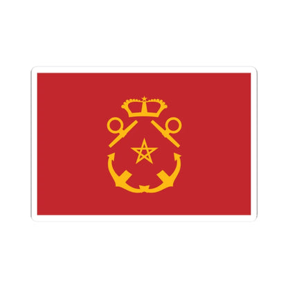 Rank flag of the Royal Moroccan Navy - Inspector of the Navy (Morocco) STICKER Vinyl Kiss-Cut Decal 2 Inch White - The Sticker Space