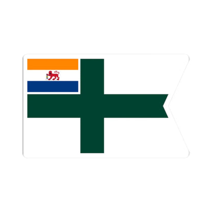 Rank flag of the South African Navy - Chief of the Navy 1959-1972 (South Africa) STICKER Vinyl Kiss-Cut Decal 2 Inch White - The Sticker Space