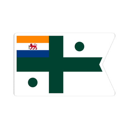 Rank flag of the South African Navy - Rear Admiral 1952-1959 (South Africa) STICKER Vinyl Kiss-Cut Decal 4 Inch White - The Sticker Space