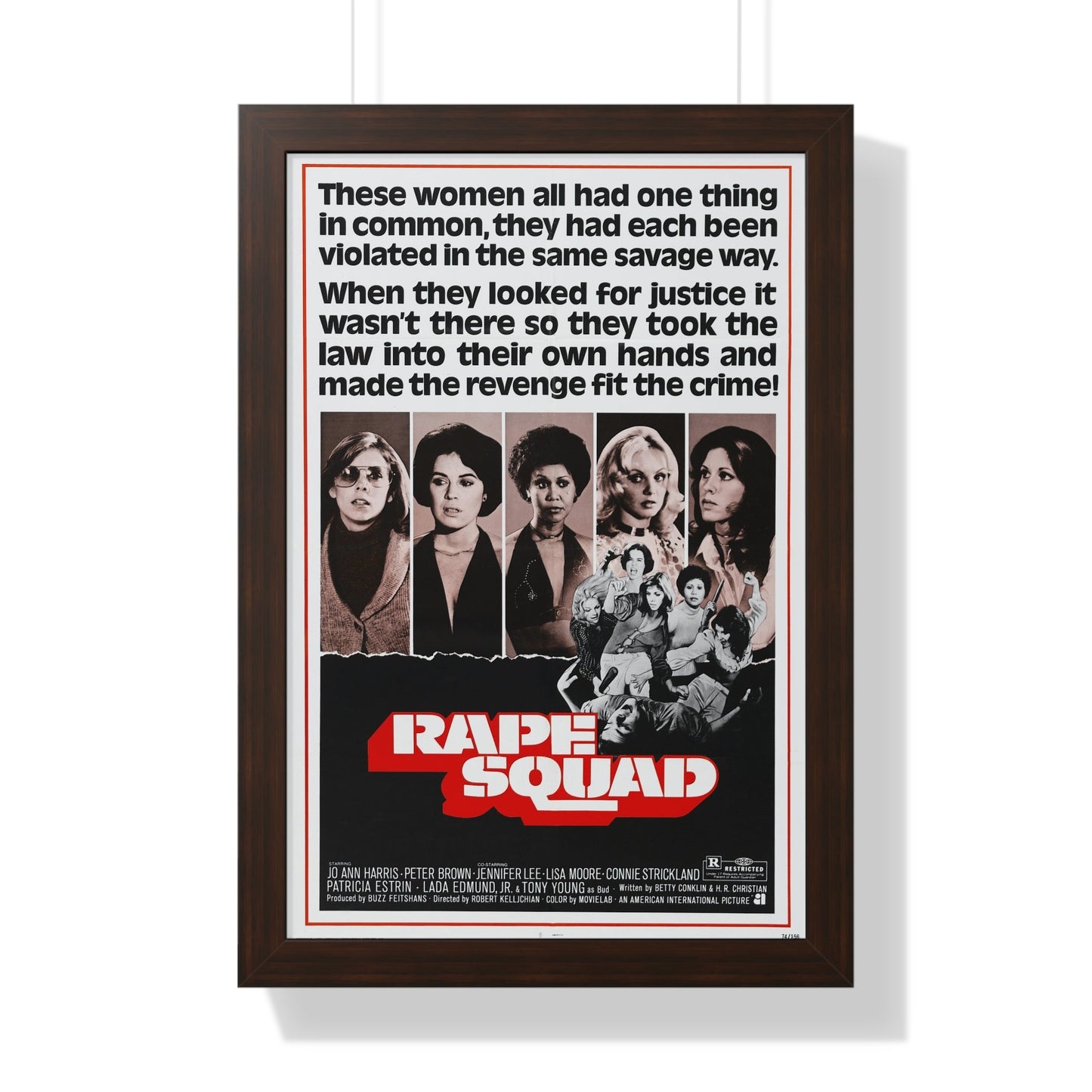 RAPE SQUAD 1974 - Framed Movie Poster-16″ x 24″-The Sticker Space