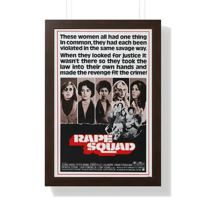 RAPE SQUAD 1974 - Framed Movie Poster 16″ x 24″ Walnut - The Sticker Space
