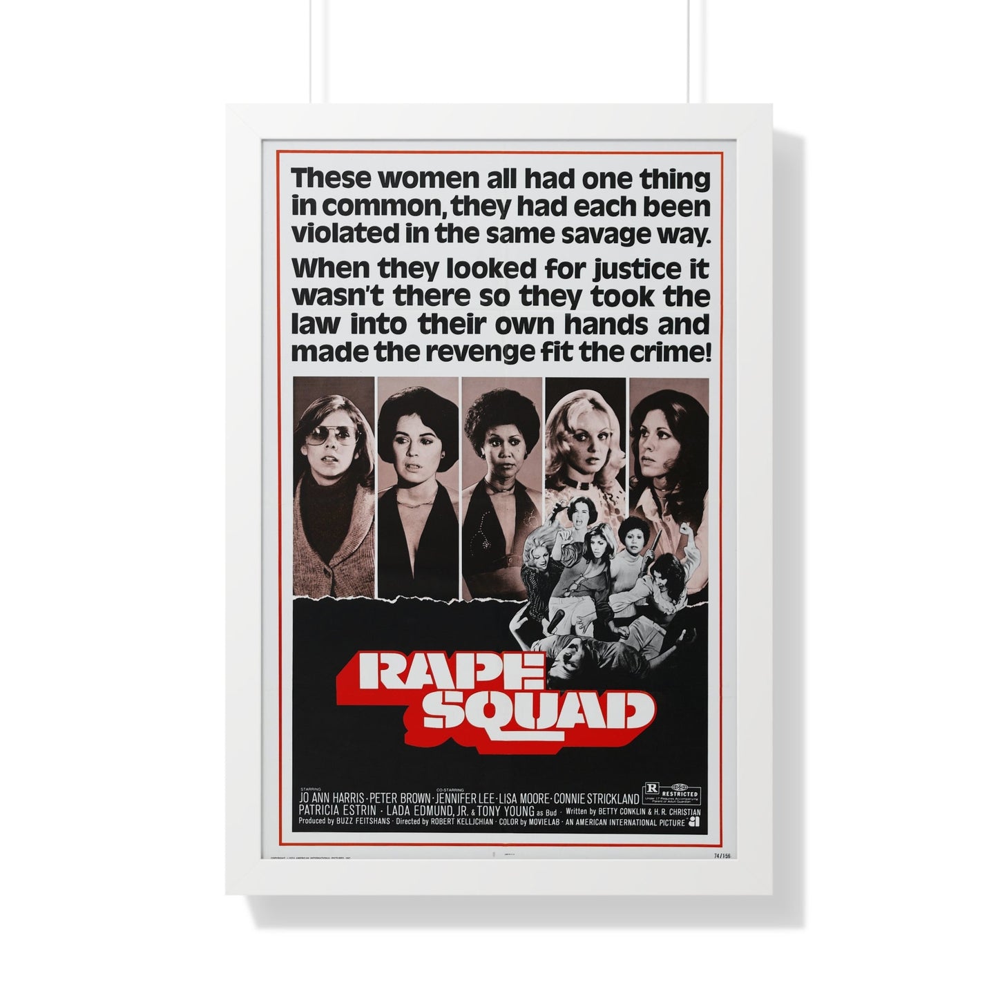 RAPE SQUAD 1974 - Framed Movie Poster-20" x 30"-The Sticker Space