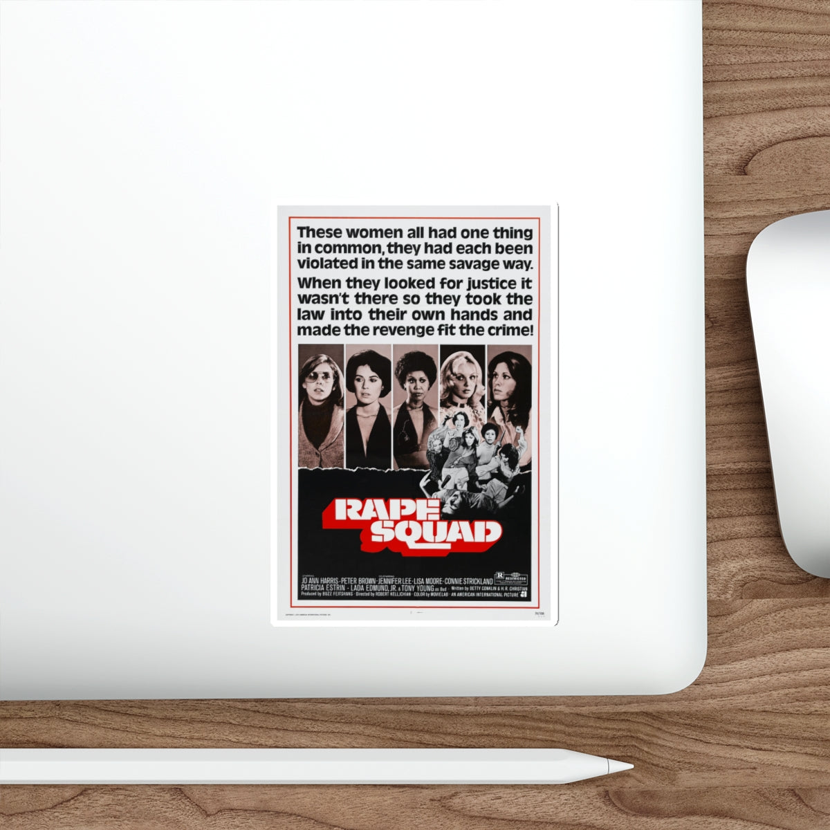 RAPE SQUAD 1974 Movie Poster STICKER Vinyl Die-Cut Decal-The Sticker Space