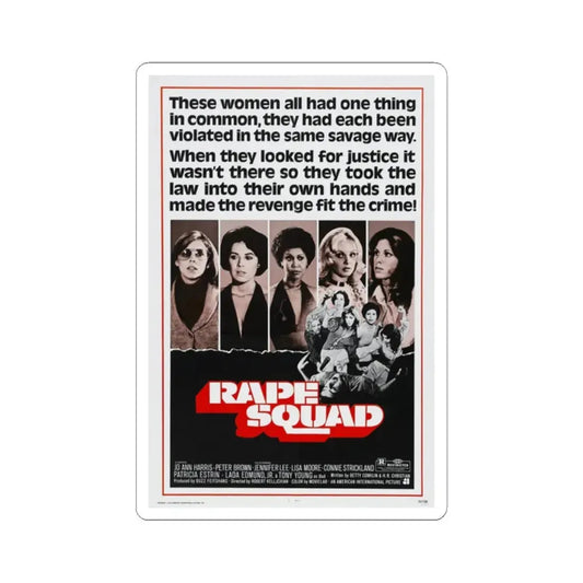 RAPE SQUAD 1974 Movie Poster - STICKER Vinyl Kiss-Cut Decal 2 Inch White - The Sticker Space