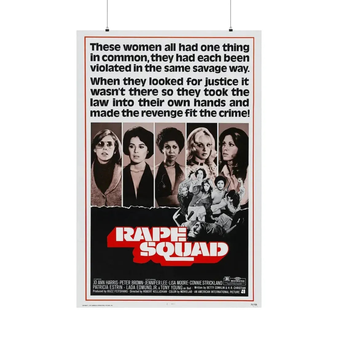 RAPE SQUAD 1974 - Paper Movie Poster - The Sticker Space