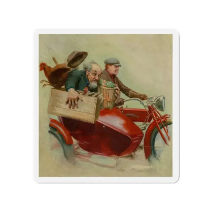 Rapid Transit advertisement (Magazine Illustration) Refrigerator Magnet 2 Inch Die-Cut - The Sticker Space