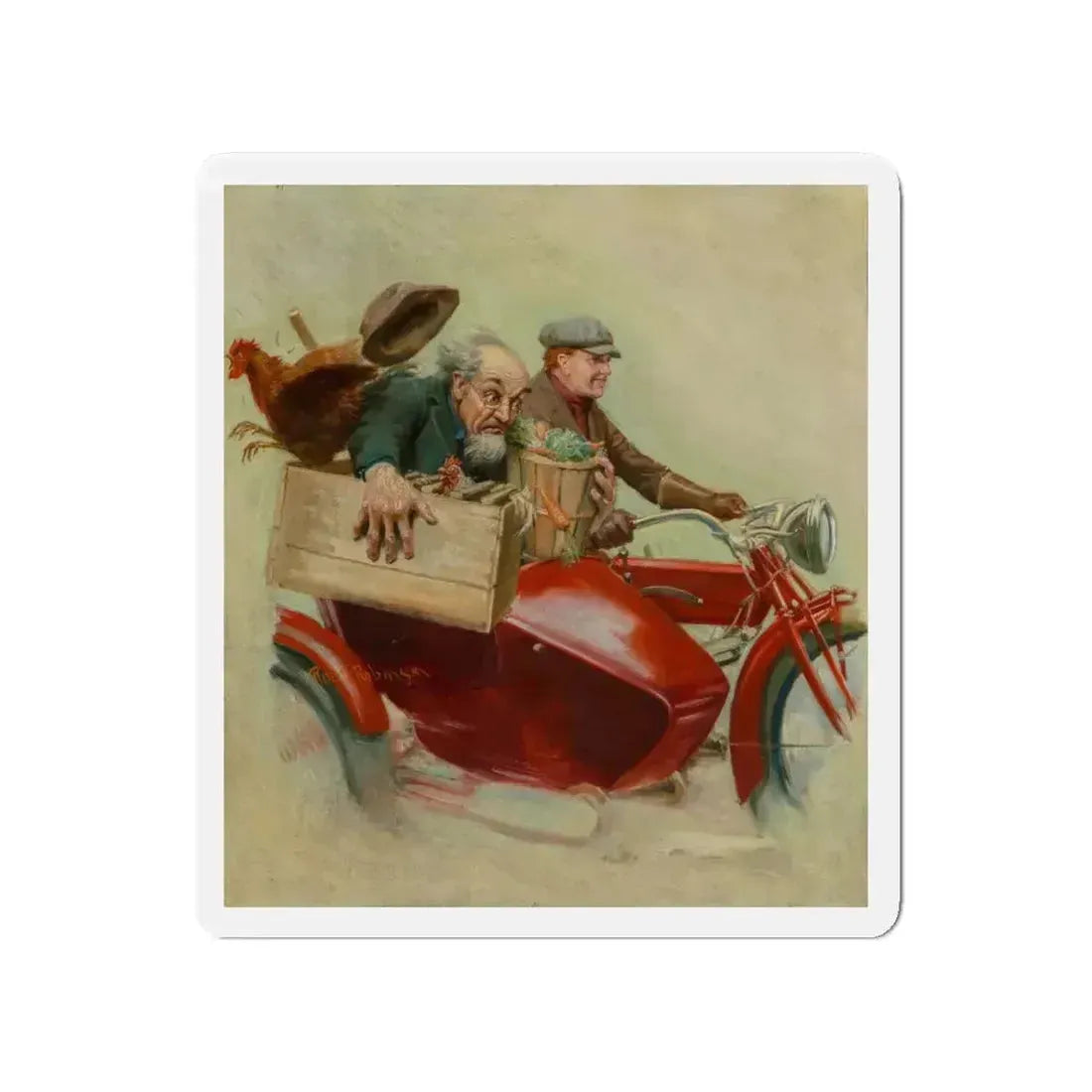 Rapid Transit advertisement (Magazine Illustration) Refrigerator Magnet 4 Inch Die-Cut - The Sticker Space