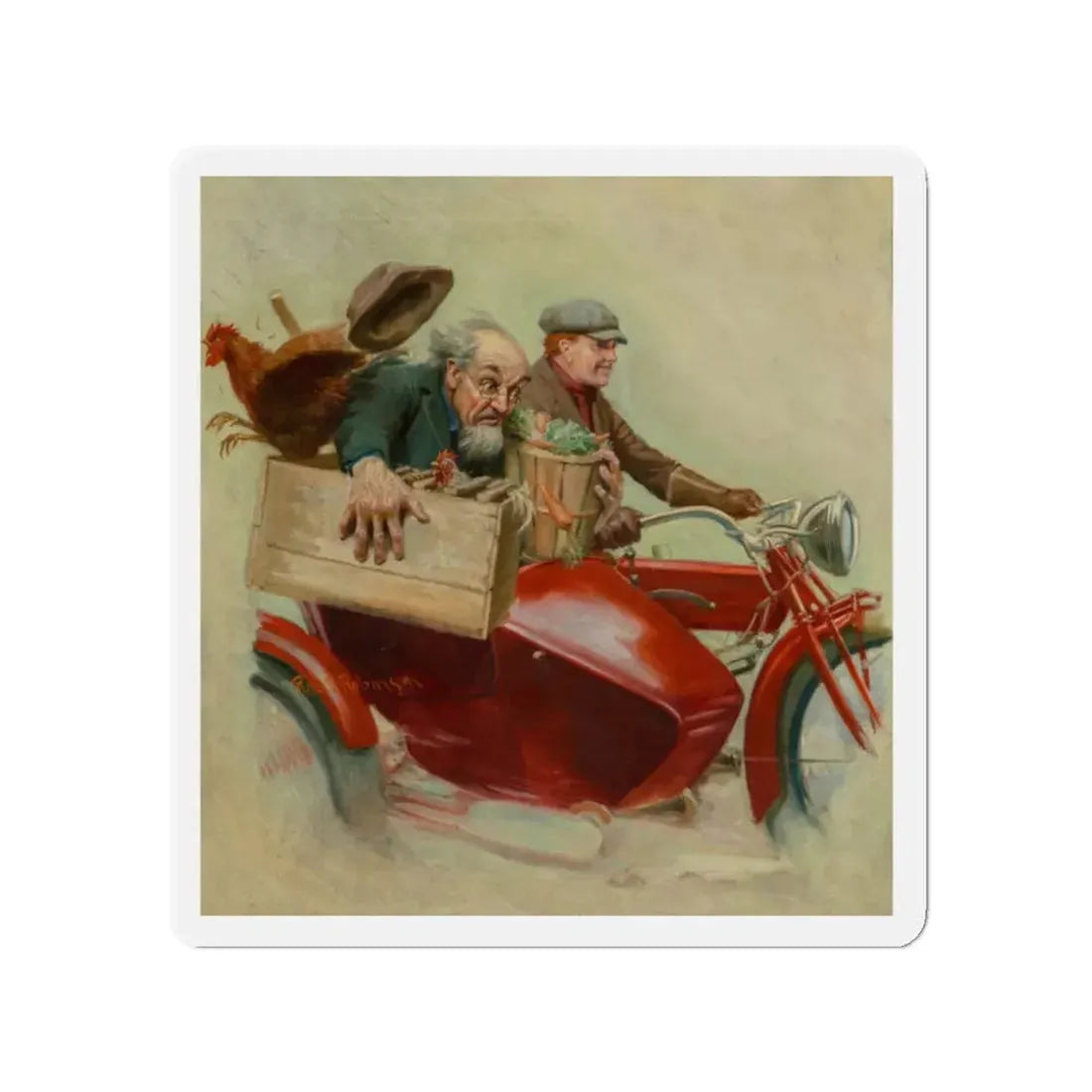 Rapid Transit advertisement (Magazine Illustration) Refrigerator Magnet - The Sticker Space