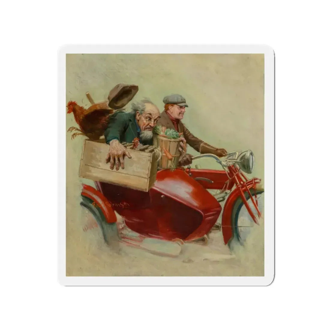 Rapid Transit advertisement (Magazine Illustration) Refrigerator Magnet - The Sticker Space