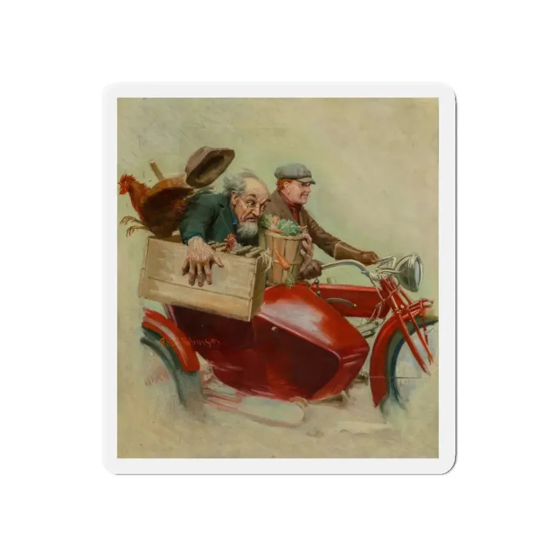 Rapid Transit advertisement (Magazine Illustration) Refrigerator Magnet - The Sticker Space