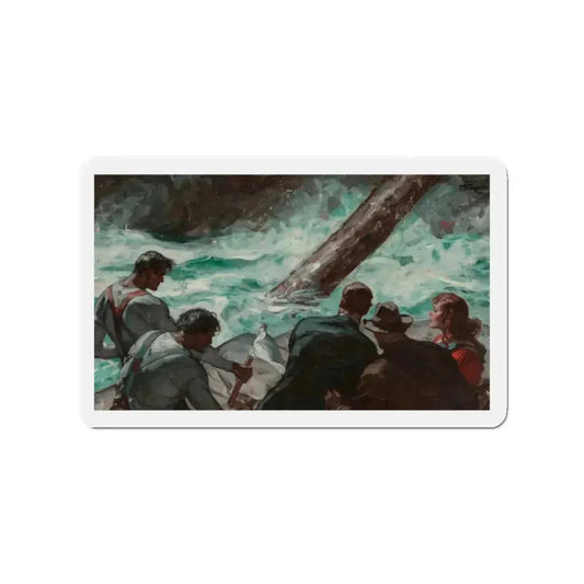 Rapids, 1939 (Magazine Illustration) Refrigerator Magnet 2 Inch Die-Cut - The Sticker Space