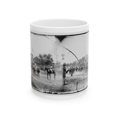 Rappahannock River, Va. Fugitive African Americans Fording The Rappahannock (U.S. Civil War) White Coffee Mug-11oz-The Sticker Space