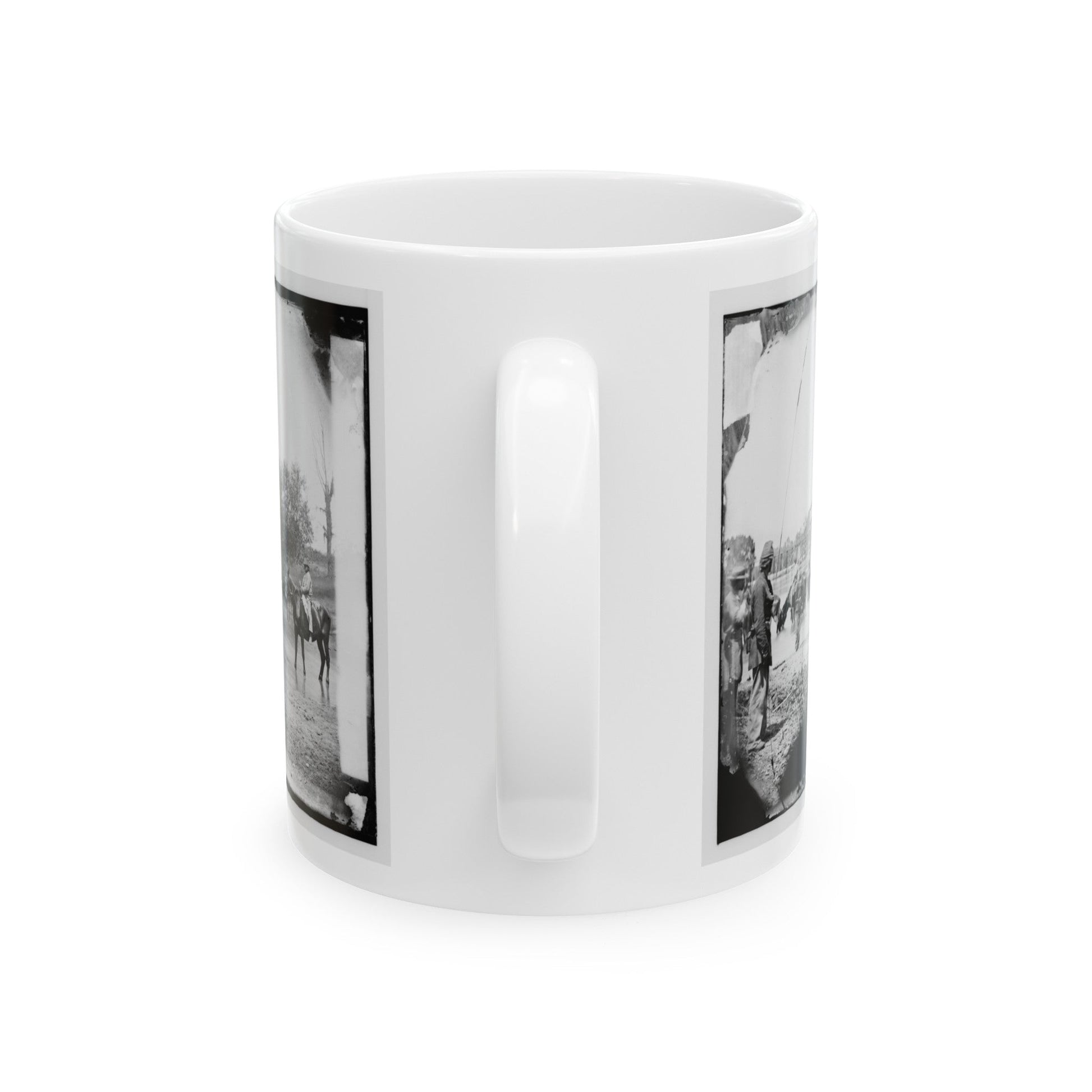 Rappahannock River, Va. Fugitive African Americans Fording The Rappahannock (U.S. Civil War) White Coffee Mug-The Sticker Space