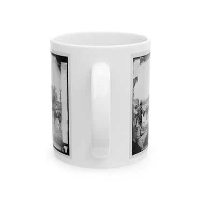 Rappahannock River, Va. Fugitive African Americans Fording The Rappahannock (U.S. Civil War) White Coffee Mug-The Sticker Space