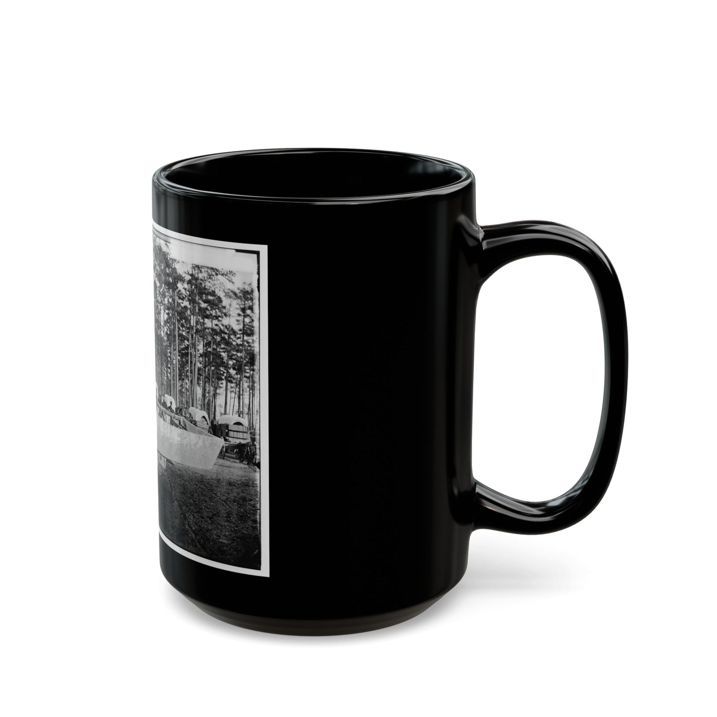 Rappahannock Station, Va. Canvas Pontoon Boat, 50th New York Engineers (U.S. Civil War) Black Coffee Mug-The Sticker Space