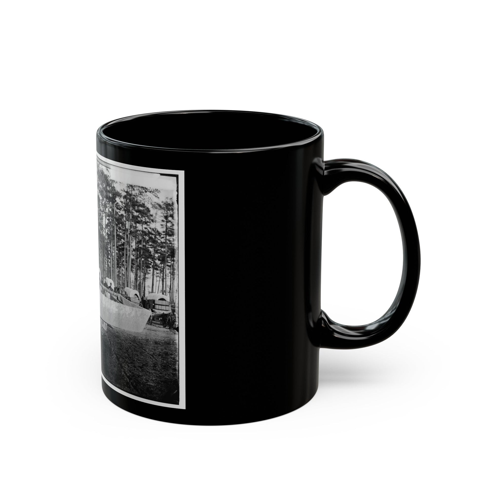 Rappahannock Station, Va. Canvas Pontoon Boat, 50th New York Engineers (U.S. Civil War) Black Coffee Mug-The Sticker Space